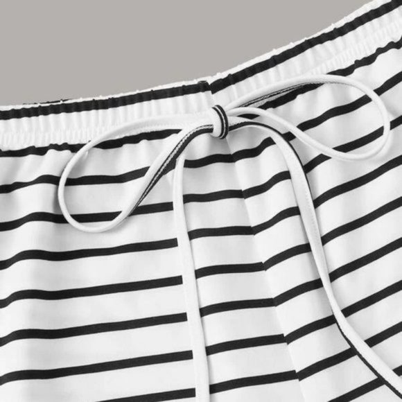 NWT Striped Crop Cami Top & Tie Waist Shorts Set - Picture 4 of 10